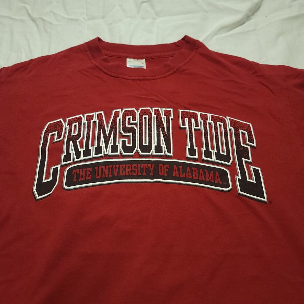 Alabama Crimson Tide Perrin College Football T Shirt Mens Size Medium M Red
